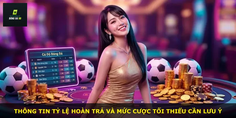 Thông tin tỷ lệ hoàn trả và mức cược tối thiểu cần lưu ý